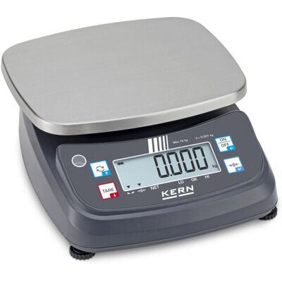 KERN Tischwaage FPE Wägebereich 15kg, Ablesbarkeit 1g; 28.8x23.3x10.2 cm (LxBxH); anthrazit KERN Tischwaage FPE Wägebereich 15kg, Ablesbarkeit 1g; 28.8x23.3x10.2 cm (LxBxH); anthrazit
