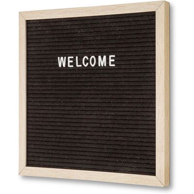 Foya Letterboard Schwarz; 30x30 cm (BxH); hellbraun/schwarz Foya Letterboard Schwarz; 30x30 cm (BxH); hellbraun/schwarz