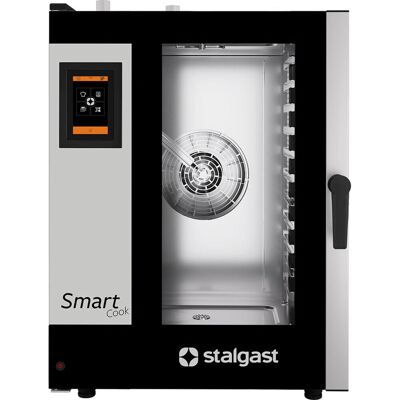 Stalgast Kombidämpfer, SmartCook, Touchscreen, Gas, 11xGN2/1, 28 kW; 79x111 cm (BxH); schwarz/silber Stalgast Kombidämpfer, SmartCook, Touchscreen, Gas, 11xGN2/1, 28 kW; 79x111 cm (BxH); schwarz/silber