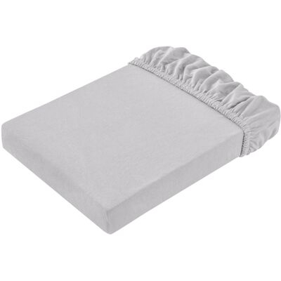 ERWIN M. Hellgraue Jersey Spannbetttuch ERWIN M. Hellgraue Jersey Spannbetttuch