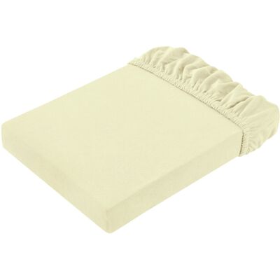 ERWIN M. Spannbettlaken - Elastisch Jersey - 140-160x200-220 cm - Champagne Beige - Spannbettlaken ERWIN M. Spannbettlaken - Elastisch Jersey - 140-160x200-220 cm - Champagne Beige - Spannbettlaken