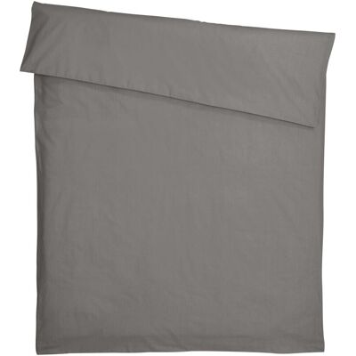 ERWIN M. Grau Baumwolle-Polyester Bettbezug - Sienna 155x220 cm ERWIN M. Grau Baumwolle-Polyester Bettbezug - Sienna 155x220 cm
