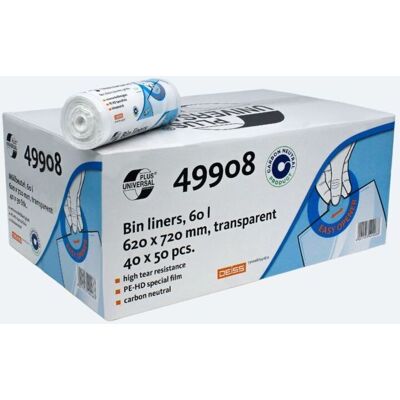 Deiss DEISS Universal Plus® Müllbeutel; 60 l, 72 cm (H); grau; 40 Stück / Pack Deiss DEISS Universal Plus® Müllbeutel; 60 l, 72 cm (H); grau; 40 Stück / Pack