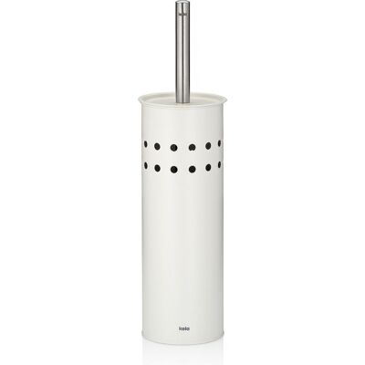kela Wc-Garnitur Leo Metall altrosa 37,5cm 9,5cmØ; 9.5x37.5 cm (ØxH); weiß kela Wc-Garnitur Leo Metall altrosa 37,5cm 9,5cmØ; 9.5x37.5 cm (ØxH); weiß