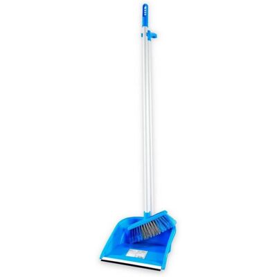 Plock Handkehrschaufel mit Besen, mit langem Griff,; blau Plock Handkehrschaufel mit Besen, mit langem Griff,; blau
