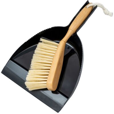GRANA HOME Kehrset Dusty - Kehrschaufel und Besen; 32 cm (L); braun/schwarz; 4 Stück / Pack GRANA HOME Kehrset Dusty - Kehrschaufel und Besen; 32 cm (L); braun/schwarz; 4 Stück / Pack