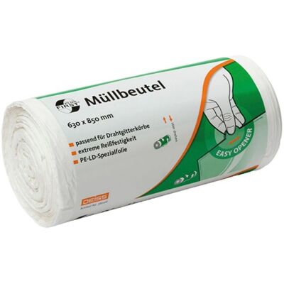Deiss DEISS First Plus® Müllbeutel 60 Liter, Premium-LDPE, 36022; 80 l, 85 cm (H); transparent; 6 Stück / Pack Deiss DEISS First Plus® Müllbeutel 60 Liter, Premium-LDPE, 36022; 80 l, 85 cm (H); transparent; 6 Stück / Pack