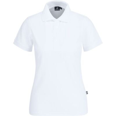 Jobeline Weiß Baumwolle-Polyester Damenpolo - Polo Shirt Jobeline Weiß Baumwolle-Polyester Damenpolo - Polo Shirt