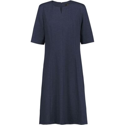 GREIFF Damen-Jerseykleid RF Casual; Kleidergröße 44; blau meliert, Paspelierung blau meliert GREIFF Damen-Jerseykleid RF Casual; Kleidergröße 44; blau meliert, Paspelierung blau meliert