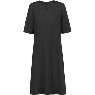 GREIFF Damen-Jerseykleid RF Casual; Kleidergröße 40; anthrazit meliert, Paspelierung anthrazit meliert GREIFF Damen-Jerseykleid RF Casual; Kleidergröße 40; anthrazit meliert, Paspelierung anthrazit meliert