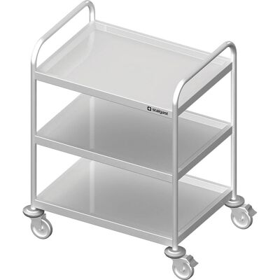 Stalgast Servierwagen mit drei Böden, verschweißt; 137x75.5x75.5 cm (BxTxH); silber Stalgast Servierwagen mit drei Böden, verschweißt; 137x75.5x75.5 cm (BxTxH); silber