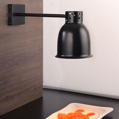 Scholl Buffet-Wärmelampe zur Wandbefestigung; 23.7 cm (H); schwarz Scholl Buffet-Wärmelampe zur Wandbefestigung; 23.7 cm (H); schwarz