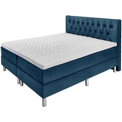 ERWIN M. Bett mit Chesterfield-Kopfteil aus Samt - Bett ERWIN M. Bett mit Chesterfield-Kopfteil aus Samt - Bett