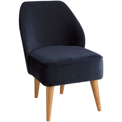 VEGA Loungesessel Lasse Samt; 54x60x82 cm (BxTxH); Sitz dunkelblau VEGA Loungesessel Lasse Samt; 54x60x82 cm (BxTxH); Sitz dunkelblau