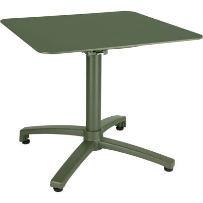 VEGA Outdoor-Aluminium-Loungetisch Taipa quadratisch; 60x60x50 cm (LxBxH); Platte oliv, Gestell oliv; rund VEGA Outdoor-Aluminium-Loungetisch Taipa quadratisch; 60x60x50 cm (LxBxH); Platte oliv, Gestell oliv; rund