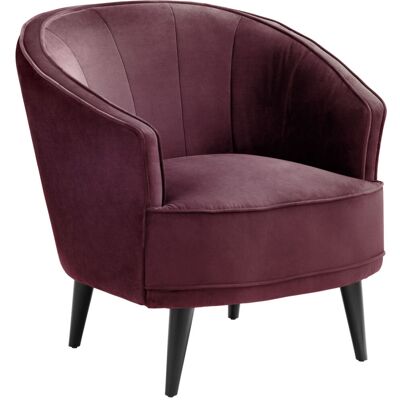 VEGA Loungesessel Garbo; 86x75x84 cm (BxTxH); Sitz violett, Gestell schwarz VEGA Loungesessel Garbo; 86x75x84 cm (BxTxH); Sitz violett, Gestell schwarz