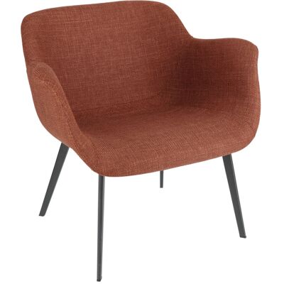 VEGA Loungesessel Limea; 78x62x72 cm (BxTxH); Sitz rostbraun, Gestell schwarz VEGA Loungesessel Limea; 78x62x72 cm (BxTxH); Sitz rostbraun, Gestell schwarz