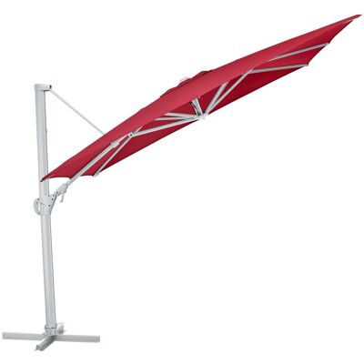 KETTLER Schirm UPF 50+ EASY SWING , mit PU-Beschichtung; 300x300x260 cm (LxBxH); rot; Gestell silber; quadratisch; 3 Stück / Pack KETTLER Schirm UPF 50+ EASY SWING , mit PU-Beschichtung; 300x300x260 cm (LxBxH); rot; Gestell silber; quadratisch; 3 Stück / Pack