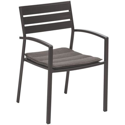 KETTLER Stapelsessel ROUEN mit Auflage; 57x59.5x86 cm (BxTxH); anthrazit; Gestell anthrazit; 4 Stück / Pack KETTLER Stapelsessel ROUEN mit Auflage; 57x59.5x86 cm (BxTxH); anthrazit; Gestell anthrazit; 4 Stück / Pack