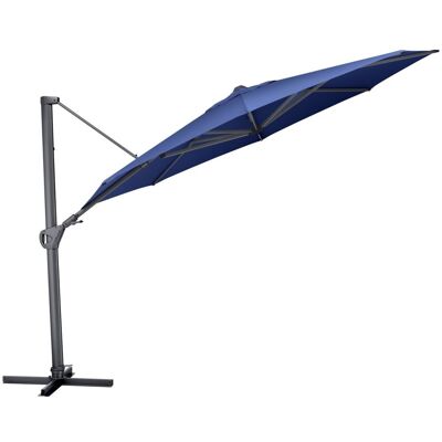 KETTLER Schirm UPF 50+ EASY SWING , mit PU-Beschichtung; 350x350x350x260 cm (LxBxØxH); blau; Gestell anthrazit; rund; 3 Stück / Pack KETTLER Schirm UPF 50+ EASY SWING , mit PU-Beschichtung; 350x350x350x260 cm (LxBxØxH); blau; Gestell anthrazit; rund; 3 Stück / Pack
