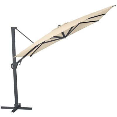 KETTLER Schirm UPF 50+ EASY SWING , mit PU-Beschichtung; 300x300x260 cm (LxBxH); natur; Gestell anthrazit; quadratisch; 3 Stück / Pack KETTLER Schirm UPF 50+ EASY SWING , mit PU-Beschichtung; 300x300x260 cm (LxBxH); natur; Gestell anthrazit; quadratisch; 3 Stück / Pack