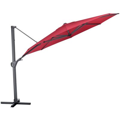 KETTLER Schirm UPF 50+ EASY SWING , mit PU-Beschichtung; 350x350x350x260 cm (LxBxØxH); rot; Gestell anthrazit; rund; 3 Stück / Pack KETTLER Schirm UPF 50+ EASY SWING , mit PU-Beschichtung; 350x350x350x260 cm (LxBxØxH); rot; Gestell anthrazit; rund; 3 Stück / Pack