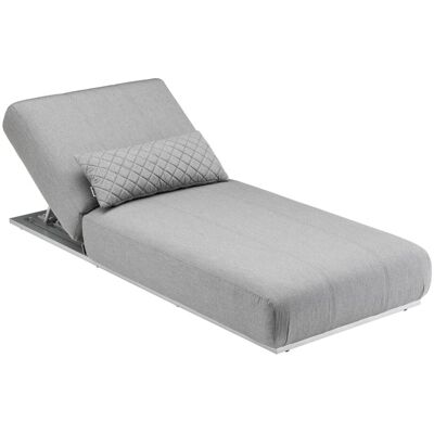 KETTLER Sonnenliege EGO, gepolstert; 213x90x33 cm (LxBxH); Sitz vintage grau, Gestell silber KETTLER Sonnenliege EGO, gepolstert; 213x90x33 cm (LxBxH); Sitz vintage grau, Gestell silber