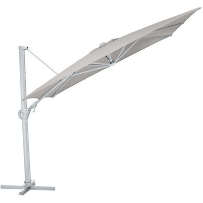 KETTLER Schirm UPF 50+ EASY SWING , mit PU-Beschichtung; 300x300x260 cm (LxBxH); hellgrau; Gestell silber; quadratisch; 3 Stück / Pack KETTLER Schirm UPF 50+ EASY SWING , mit PU-Beschichtung; 300x300x260 cm (LxBxH); hellgrau; Gestell silber; quadratisch; 3 Stück / Pack