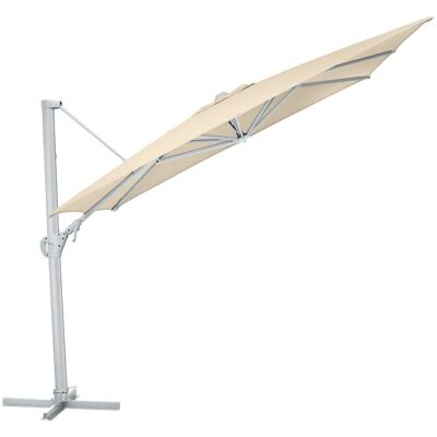 KETTLER Schirm UPF 50+ EASY SWING , mit PU-Beschichtung; 300x300x260 cm (LxBxH); natur; Gestell silber; quadratisch; 3 Stück / Pack KETTLER Schirm UPF 50+ EASY SWING , mit PU-Beschichtung; 300x300x260 cm (LxBxH); natur; Gestell silber; quadratisch; 3 Stück / Pack