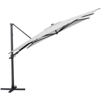 KETTLER Schirm UPF 50+ EASY FLEX , mit PU-Beschichtung; 300x300x260 cm (LxBxH); hellgrau; Gestell anthrazit; quadratisch; 3 Stück / Pack KETTLER Schirm UPF 50+ EASY FLEX , mit PU-Beschichtung; 300x300x260 cm (LxBxH); hellgrau; Gestell anthrazit; quadratisch; 3 Stück / Pack