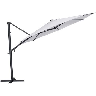 KETTLER Schirm UPF 50+ EASY FLEX , mit PU-Beschichtung; 350x350x350x260 cm (LxBxØxH); hellgrau; Gestell anthrazit; rund; 3 Stück / Pack KETTLER Schirm UPF 50+ EASY FLEX , mit PU-Beschichtung; 350x350x350x260 cm (LxBxØxH); hellgrau; Gestell anthrazit; rund; 3 Stück / Pack