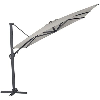 KETTLER Schirm UPF 50+ EASY SWING , mit PU-Beschichtung; 300x300x260 cm (LxBxH); hellgrau; Gestell anthrazit; quadratisch; 3 Stück / Pack KETTLER Schirm UPF 50+ EASY SWING , mit PU-Beschichtung; 300x300x260 cm (LxBxH); hellgrau; Gestell anthrazit; quadratisch; 3 Stück / Pack