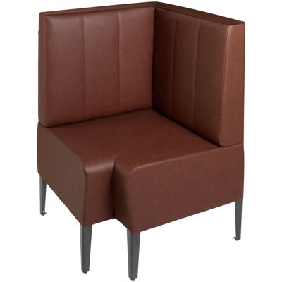 VEGA Polstersitzecke Adapto mit Rückenelement; 75x75x102 cm (BxTxH); Sitz braun, Gestell schwarz VEGA Polstersitzecke Adapto mit Rückenelement; 75x75x102 cm (BxTxH); Sitz braun, Gestell schwarz