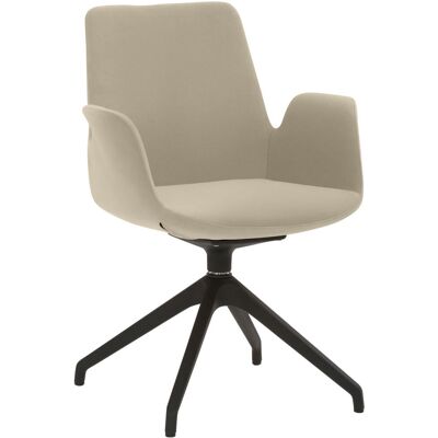 Mayer Sitzmöbel Sessel 2009, Mikrofaser-Stoff, mit Armlehnen; 58x57x84 cm (BxTxH); Sitz taupe, Gestell schwarz Mayer Sitzmöbel Sessel 2009, Mikrofaser-Stoff, mit Armlehnen; 58x57x84 cm (BxTxH); Sitz taupe, Gestell schwarz