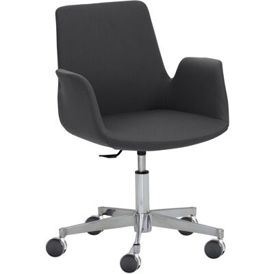 Mayer Sitzmöbel Sessel Drehsessel pflegeleichter Mikrofaser-Stoff in lederähnlicher Optik; 65x65x82 cm (BxTxH); Sitz anthrazit, Gestell silber Mayer Sitzmöbel Sessel Drehsessel pflegeleichter Mikrofaser-Stoff in lederähnlicher Optik; 65x65x82 cm (BxTxH); Sitz anthrazit, Gestell silber