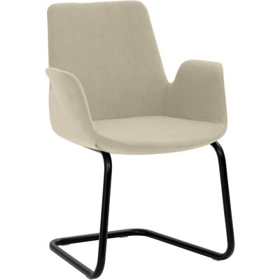 Mayer Sitzmöbel Sessel 2009, Mikrofaser-Stoff, mit Armlehnen; 58x56x86 cm (BxTxH); Sitz taupe, Gestell schwarz Mayer Sitzmöbel Sessel 2009, Mikrofaser-Stoff, mit Armlehnen; 58x56x86 cm (BxTxH); Sitz taupe, Gestell schwarz
