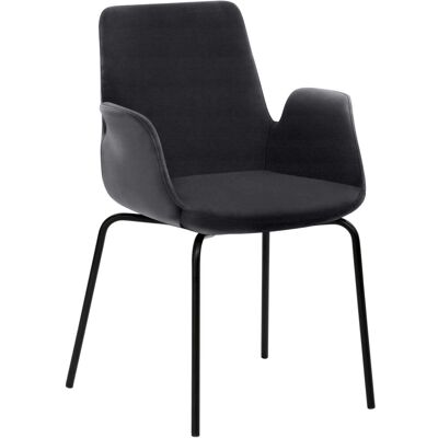 Mayer Sitzmöbel Sessel 2009, Mikrofaser-Stoff, mit Armlehnen; 58x59x87 cm (BxTxH); Sitz anthrazit, Gestell schwarz Mayer Sitzmöbel Sessel 2009, Mikrofaser-Stoff, mit Armlehnen; 58x59x87 cm (BxTxH); Sitz anthrazit, Gestell schwarz