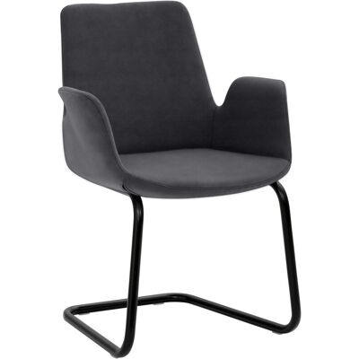 Mayer Sitzmöbel Sessel 2009, Mikrofaser-Stoff, mit Armlehnen; 58x56x86 cm (BxTxH); Sitz anthrazit, Gestell schwarz Mayer Sitzmöbel Sessel 2009, Mikrofaser-Stoff, mit Armlehnen; 58x56x86 cm (BxTxH); Sitz anthrazit, Gestell schwarz
