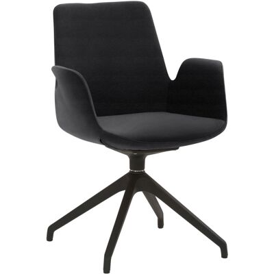 Mayer Sitzmöbel Sessel 2009, Mikrofaser-Stoff, mit Armlehnen; 58x57x84 cm (BxTxH); Sitz anthrazit, Gestell schwarz Mayer Sitzmöbel Sessel 2009, Mikrofaser-Stoff, mit Armlehnen; 58x57x84 cm (BxTxH); Sitz anthrazit, Gestell schwarz