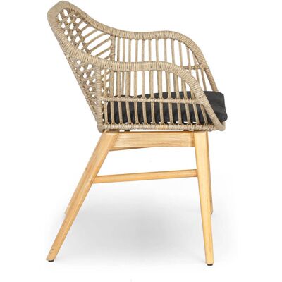 BEST - Lecce Sessel - Braun - Akazie-Teak-Optik - Armchair BEST - Lecce Sessel - Braun - Akazie-Teak-Optik - Armchair