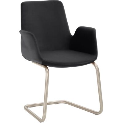 Mayer Sitzmöbel Sessel 2009, Mikrofaser-Stoff, mit Armlehnen; 58x56x86 cm (BxTxH); Sitz anthrazit, Gestell edelstahl Mayer Sitzmöbel Sessel 2009, Mikrofaser-Stoff, mit Armlehnen; 58x56x86 cm (BxTxH); Sitz anthrazit, Gestell edelstahl
