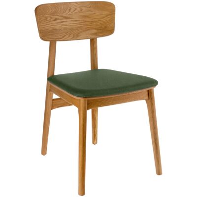 VEGA Stuhl Yorin Stoff; 47x55x82 cm (BxTxH); Sitz grün, Gestell braun; 2 Stück / Pack VEGA Stuhl Yorin Stoff; 47x55x82 cm (BxTxH); Sitz grün, Gestell braun; 2 Stück / Pack