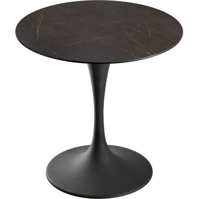 VEGA Tisch Tromba; 80x71 cm (ØxH); Platte schwarz/braun, Gestell schwarz; rund VEGA Tisch Tromba; 80x71 cm (ØxH); Platte schwarz/braun, Gestell schwarz; rund