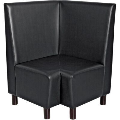 VEGA Eckbank Medley; 75x75x102 cm (BxTxH); Sitz schwarz, Gestell buche wenge VEGA Eckbank Medley; 75x75x102 cm (BxTxH); Sitz schwarz, Gestell buche wenge