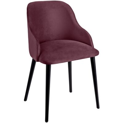 VEGA Polsterstuhl Almonda Samt; 54x64x77.5 cm (BxTxH); Sitz violett, Gestell schwarz VEGA Polsterstuhl Almonda Samt; 54x64x77.5 cm (BxTxH); Sitz violett, Gestell schwarz
