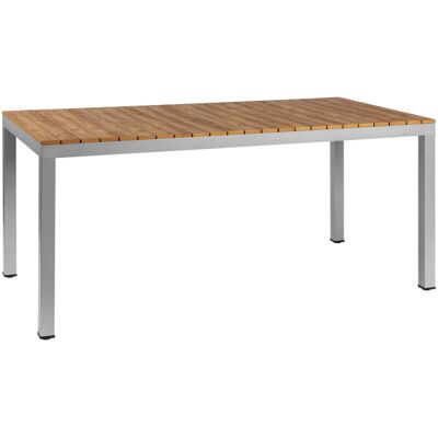 PULSIVA Resistance Tisch - Rechteckiger Aluminiumgarten mit Teak-Optik PULSIVA Resistance Tisch - Rechteckiger Aluminiumgarten mit Teak-Optik