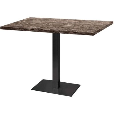 RestooTab Tisch Milan rechteckig - Dekor Stein & Holz; 120x70x75 cm (LxBxH); Platte steingrau/dunkelgrau/marmoriert, Gestell schwarz; rechteckig RestooTab Tisch Milan rechteckig - Dekor Stein & Holz; 120x70x75 cm (LxBxH); Platte steingrau/dunkelgrau/marmoriert, Gestell schwarz; rechteckig