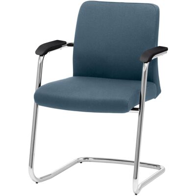 Mayer Sitzmöbel Konferenzstuhl Besucherstuhl Freischwinger; 60.5x58x86 cm (BxTxH); Sitz graublau Mayer Sitzmöbel Konferenzstuhl Besucherstuhl Freischwinger; 60.5x58x86 cm (BxTxH); Sitz graublau
