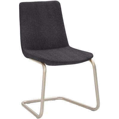 Mayer Sitzmöbel Freischwinger Stuhl Samt Stoff; 53x54x87 cm (BxTxH); Sitz anthrazit, Gestell edelstahl Mayer Sitzmöbel Freischwinger Stuhl Samt Stoff; 53x54x87 cm (BxTxH); Sitz anthrazit, Gestell edelstahl