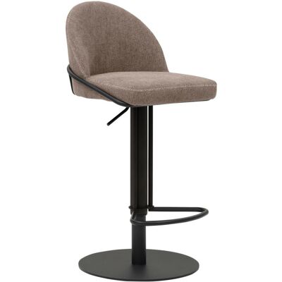Mayer Sitzmöbel Barhocker höhenverstellbar schwarzes Gestell Stoff; 45x51x81 cm (BxTxH); Sitz hellbraun, Gestell schwarz Mayer Sitzmöbel Barhocker höhenverstellbar schwarzes Gestell Stoff; 45x51x81 cm (BxTxH); Sitz hellbraun, Gestell schwarz
